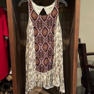 NWOT entro medium asymmetrical sleeveless dress